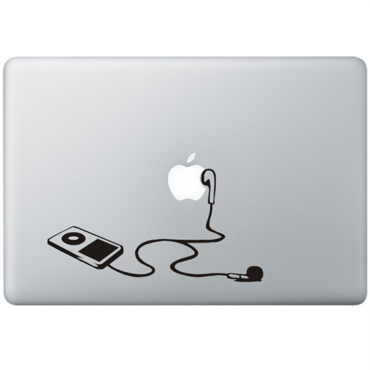 iPod MacBook Decal Black Decals